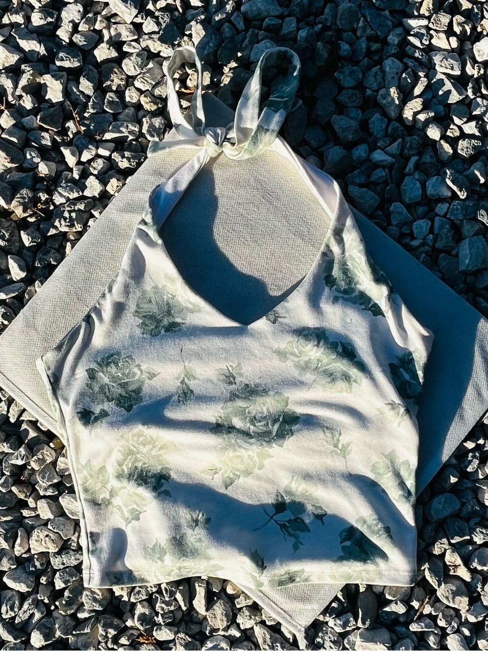 Hollister Logo Tee in Light Green Y2K